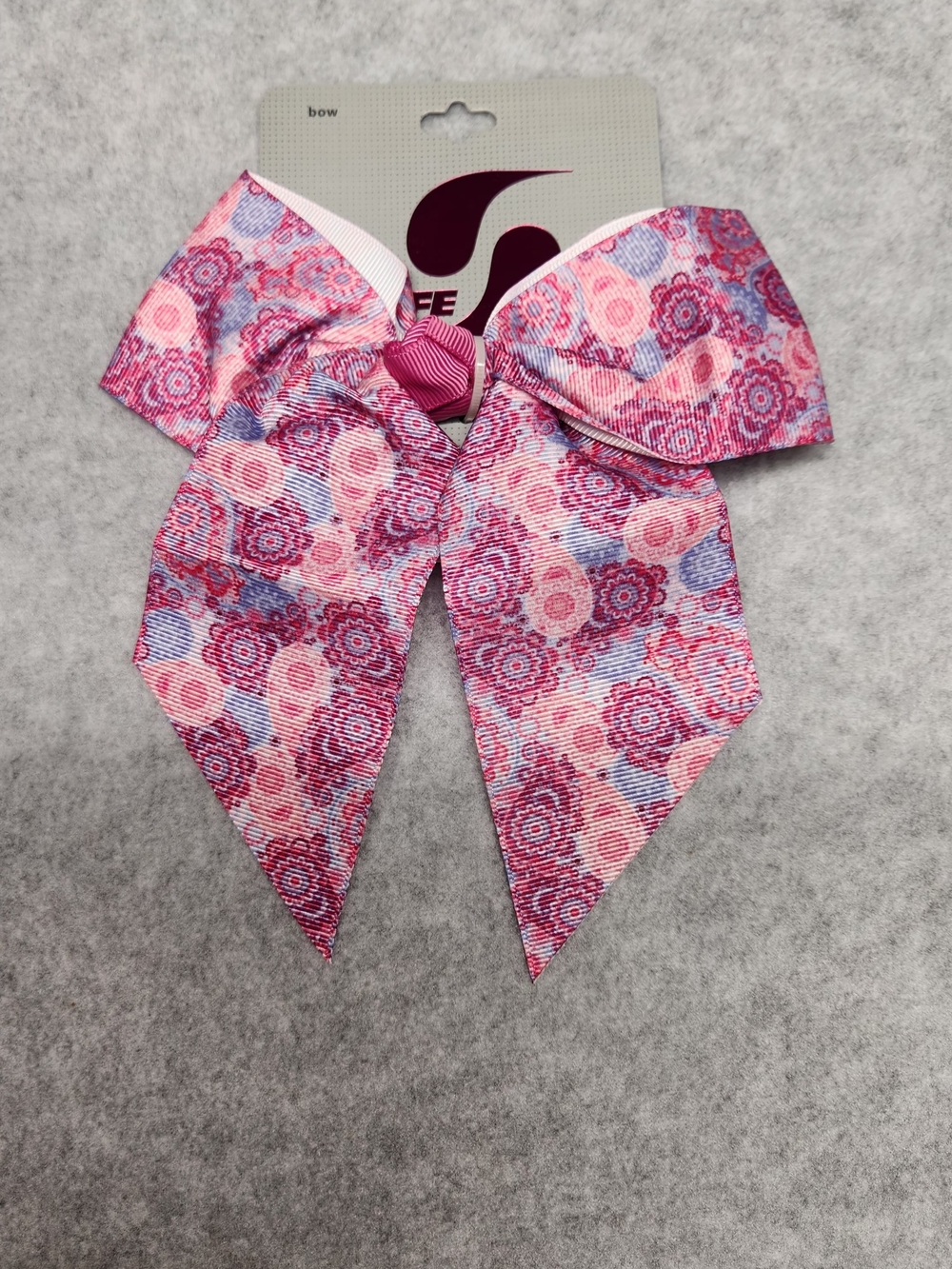 3 Pack-Soffe Pink and Purple Floral Pattern Girls Hair Bow
